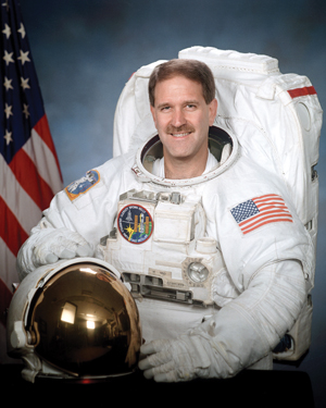 Astrophysicist John Grunsfeld, in his former work clothes. Photo: NASA